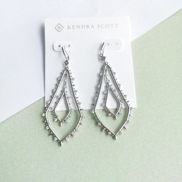 Kendra Scott Alice Drop Earrings - Silver - Picture 1 of 3